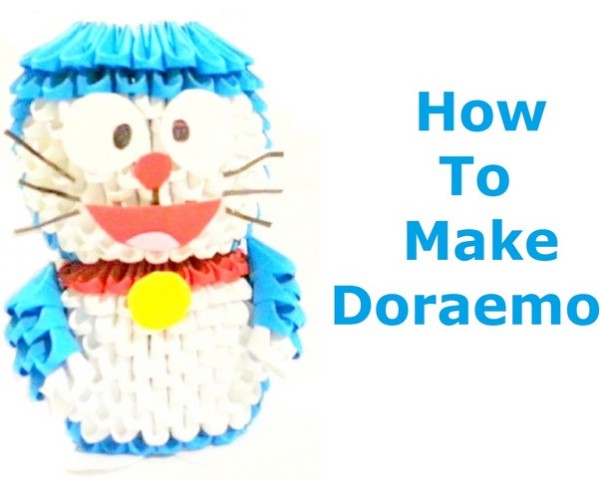 Origami triangle insert Doraemon handmade tutorial