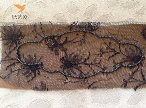 Mu Wanqing lace beaded jewelry making tutorial beading tutorial