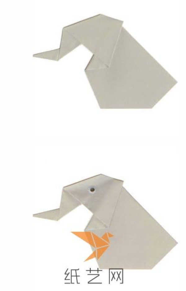 Tutorial on how to make a cute origami elephant for Childrens Day