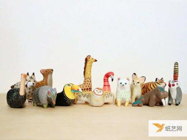 Super small cute animal dolls made from clay