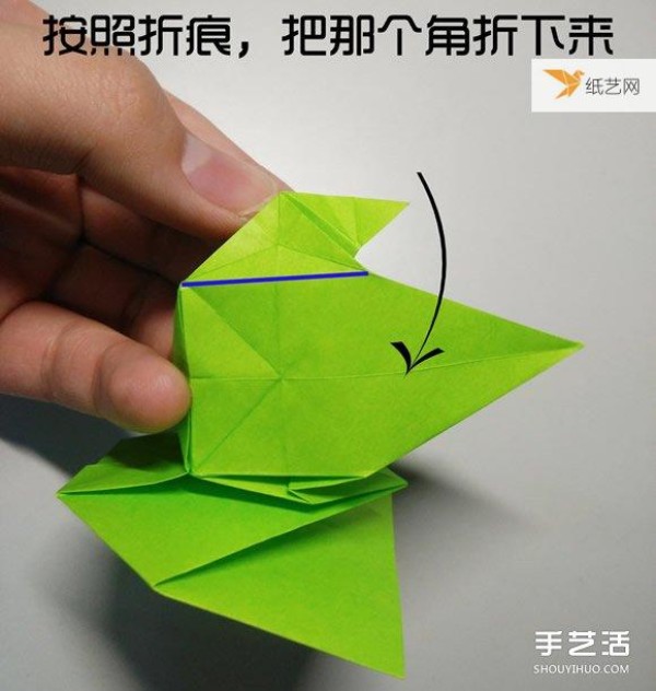 Illustration of the steps of origami of a very cute three-dimensional duck