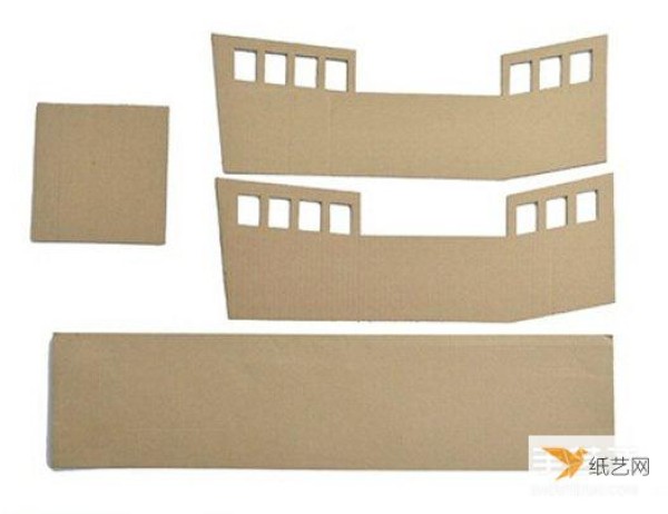 How to make a personalized childrens pirate ship model using corrugated paper