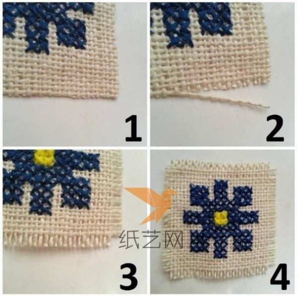 Beautiful cross-stitch snowflake Christmas card making tutorial