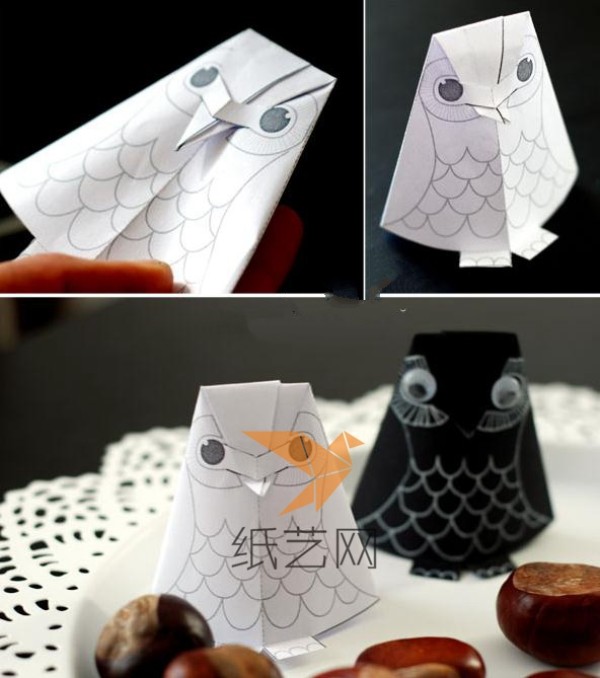 Three-dimensional coloring owl baby childrens handmade tutorial