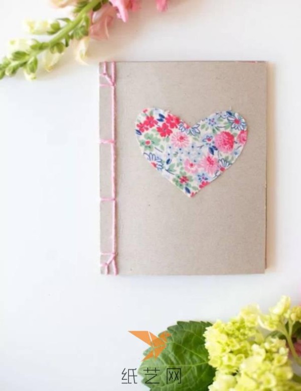 Tutorial on making handmade DIY heart-shaped cover book for Valentine’s Day gift