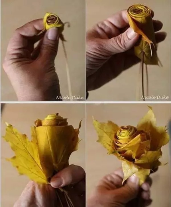 Turning waste into treasure, the rose bouquet made from the leaves of the sycamore tree is so beautiful!