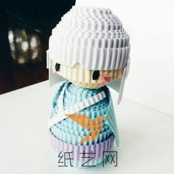 Tutorial on cute little dolls made from corrugated paper