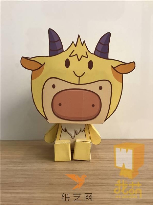 wemoooo, my cute pig Dick, the twelve zodiac signs-Capricorn 3D paper model