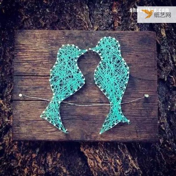 Use nails and thread to create personalized String Art decorative paintings