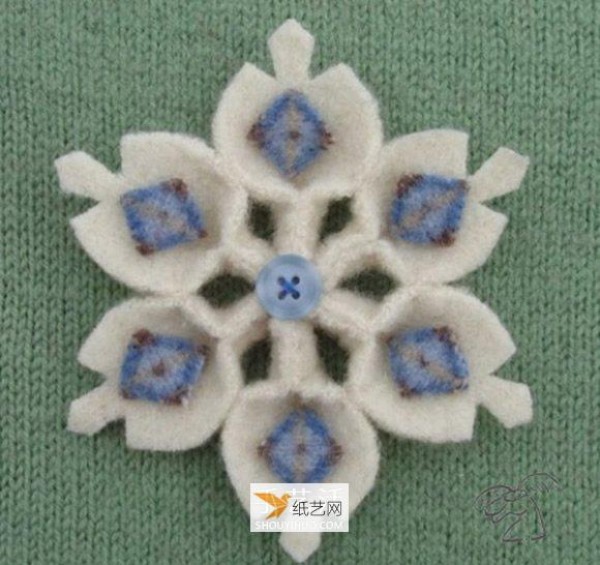 A complete picture collection of 18 kinds of handmade non-woven snowflakes