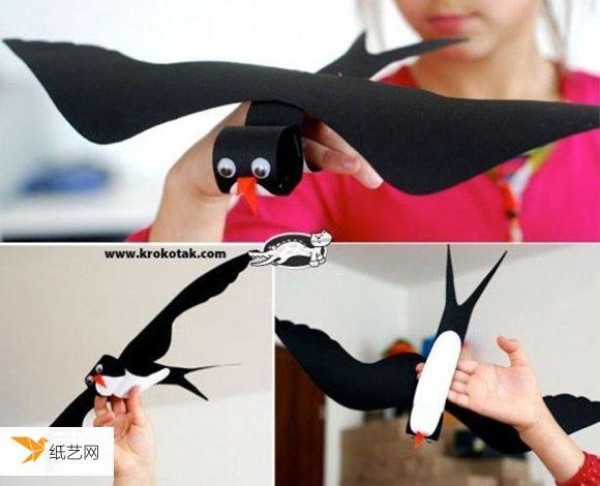 Share an illustrated tutorial on how to make cute little swallows by hand