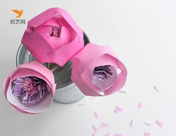 Full paper flower making tutorial illustrations