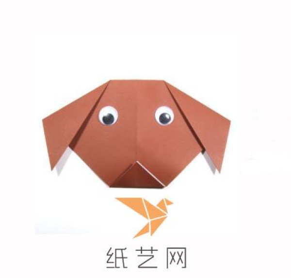 Origami puppy making tutorial for children