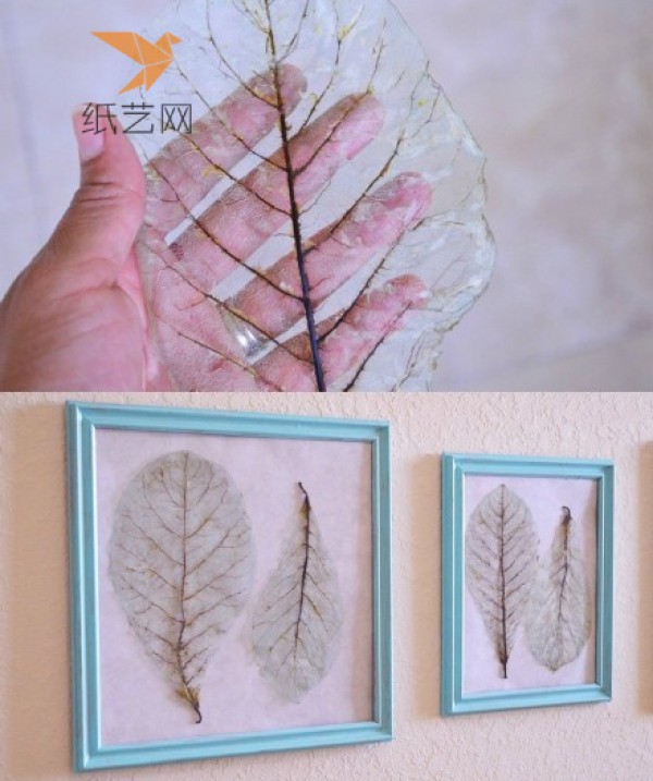 Tutorial on turning waste into treasure. Simple wind frame painting made of leaves