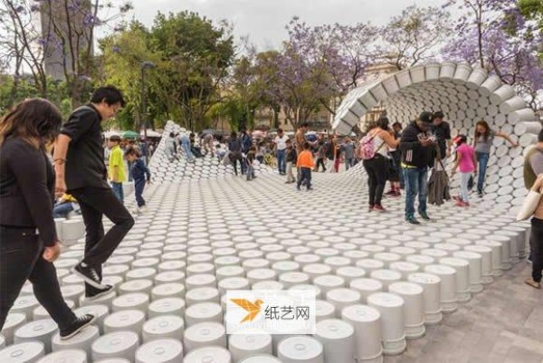 Use buckets to create art installation calling for regulated parking