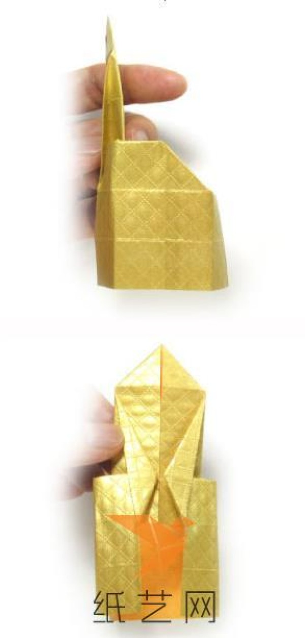 Detailed Origami Golden Throne Making Tutorial Children’s Day Gift