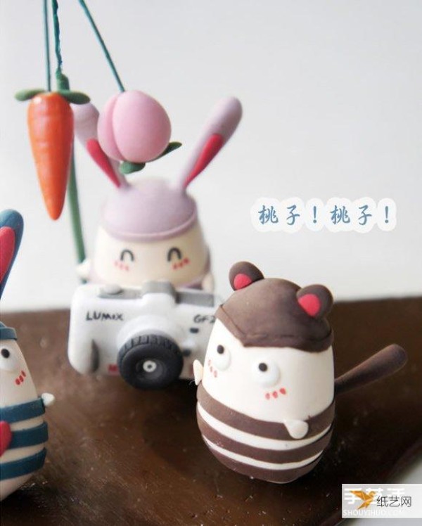 Pictures of cute-looking jailbreak rabbit soft clay personalized works