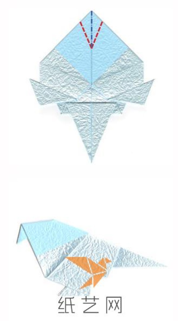 Tutorial on how to make cute origami birds for children in the New Year