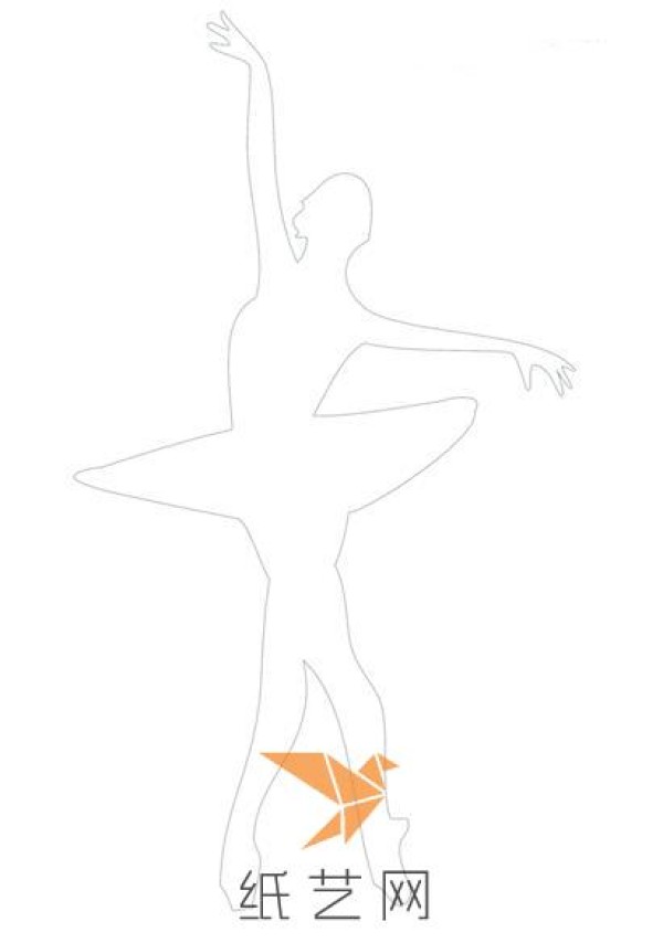 Delicate paper-cut ballerina girl paper-cut tutorial