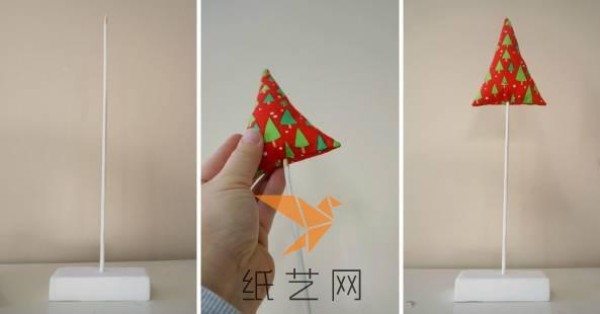 Super simple fabric Christmas tree decoration making tutorial