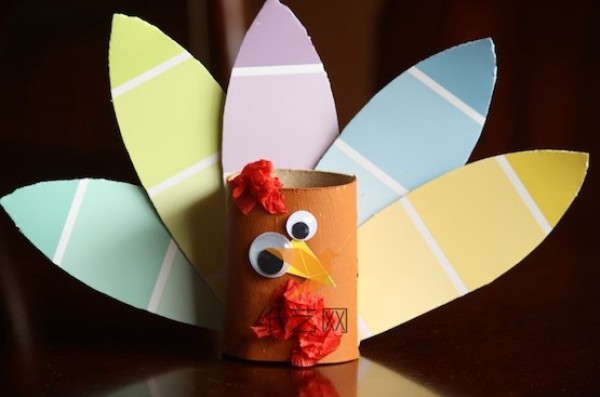 Use old paper tubes and old magazines to make funny turkey decorations for Thanksgiving