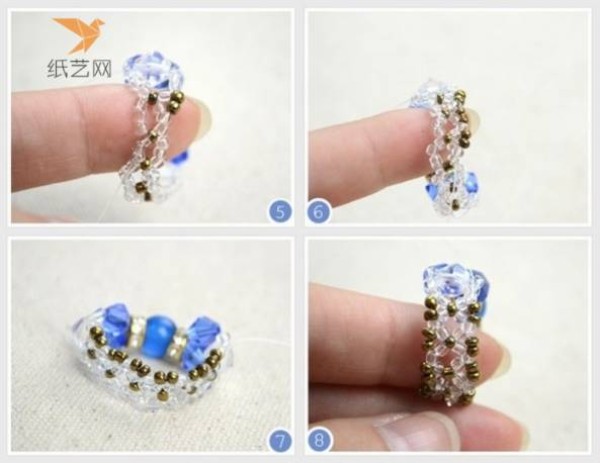 Beading tutorial Yunjuan Yunshu beaded ring making tutorial