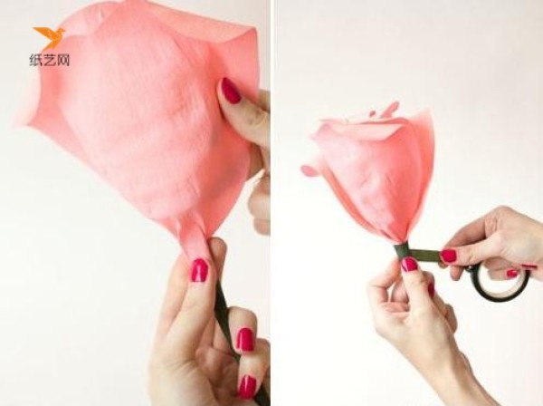 Tutorial on how to make paper roses, a must-have decorative flower for photos