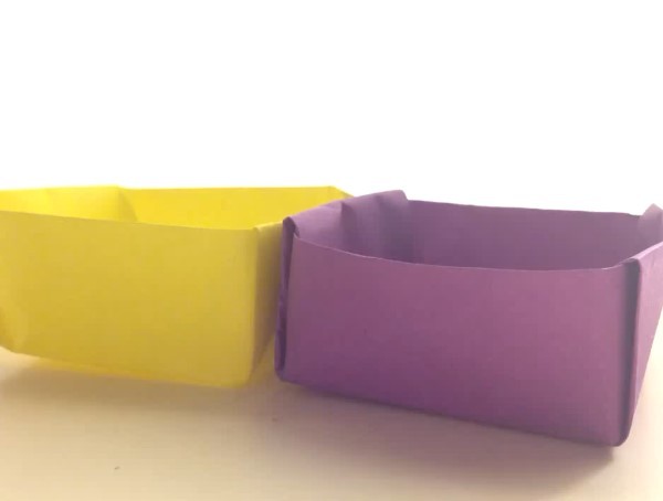 DIY simple folding method of simple origami small box