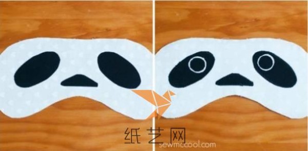 Tutorial on how to make a cute panda eye mask for Valentine’s Day gift