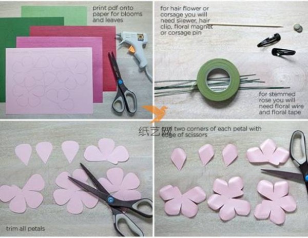 Beautiful Paper Rose Paper Art Making Tutorial