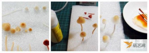 Tutorial on how to make ultra-light clay mushrooms that are almost as real as real ones