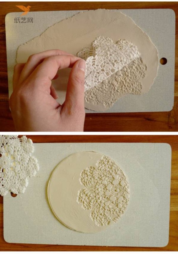 Elegant clay relief flower pattern shallow dish making tutorial clay tutorial