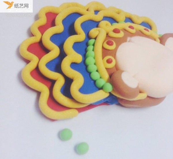 Super cute opera-style personalized Monkey King pendant made of ultra-light clay