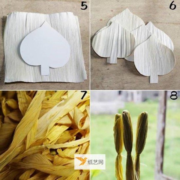 Use corn leaves to make various handcrafts