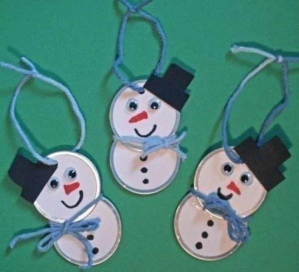 Cute little snowman Christmas gift wrapping decoration making tutorial