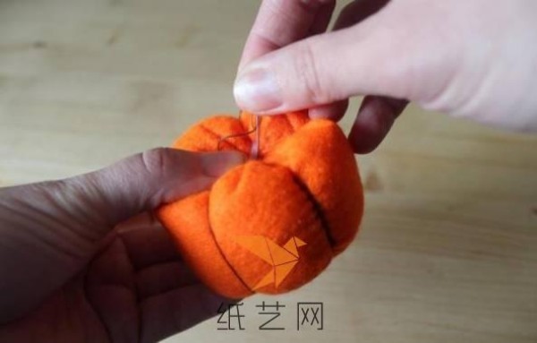 Halloween handmade non-woven small pumpkin doll making tutorial