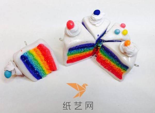 Delicious Super Light Clay Rainbow Cake Keychain Making Tutorial