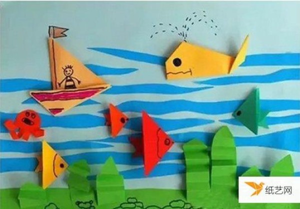 Very interesting tutorial on how to fold paper underwater world