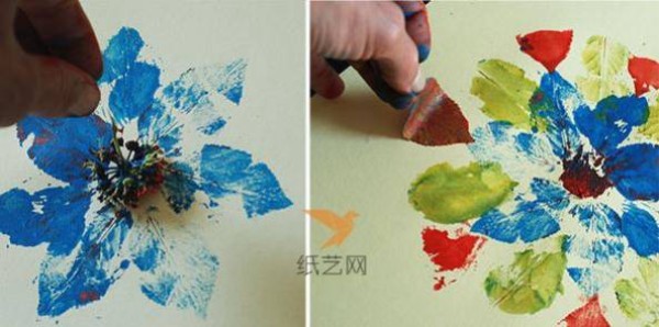 Use natures brush to make leaf stickers painting manual tutorial