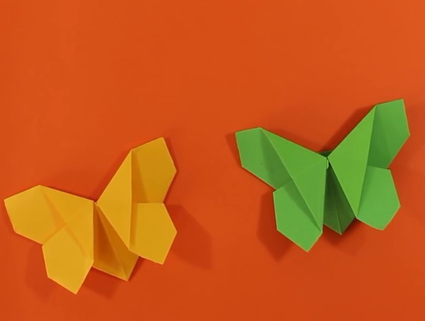 How to make simple origami butterflies