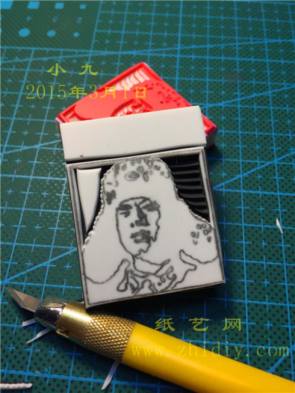 Rubber stamp novice Lei Feng bookplate seal tutorial