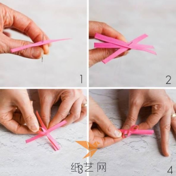 New Year Gift Childrens Ribbon Flower Hairpin Making Tutorial