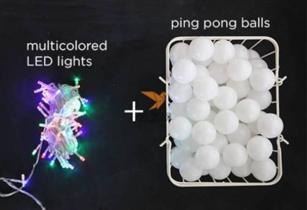 Turn waste into treasure and give small lanterns new light with table tennis balls