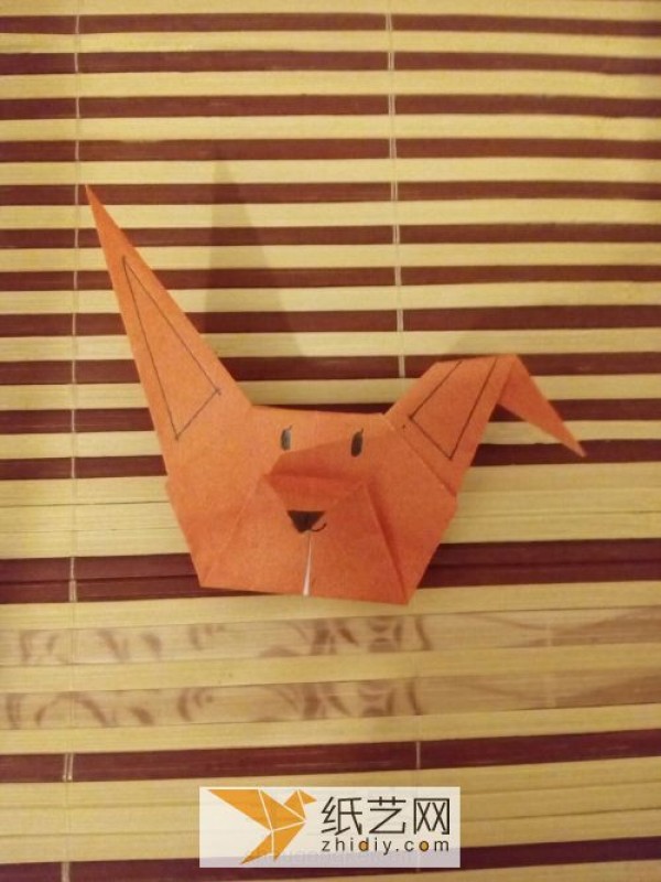 Simple and cute childrens handmade origami fox making tutorial