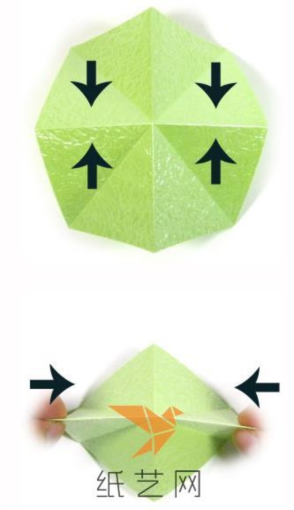 Tutorial on making an origami frog with complex structure