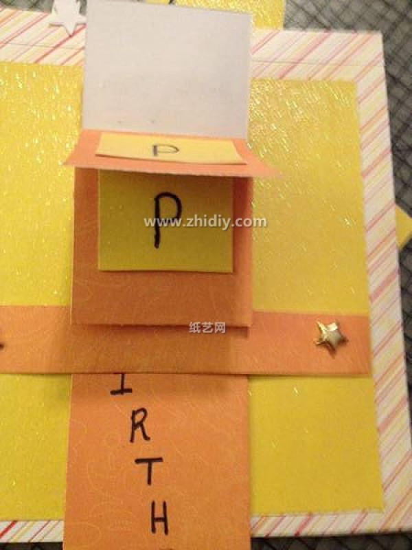 Waterfall pull-out birthday greeting card handmade tutorial