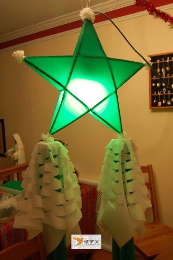 How to make three-dimensional star Christmas lights