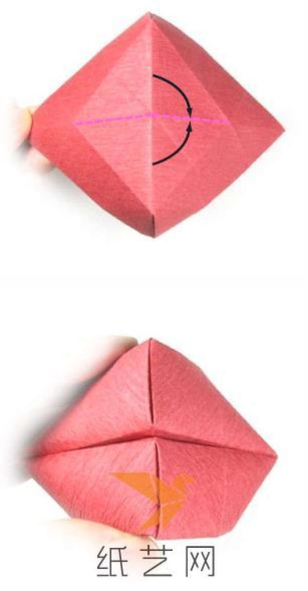 Valentines Day handmade three-dimensional origami heart origami boat making tutorial