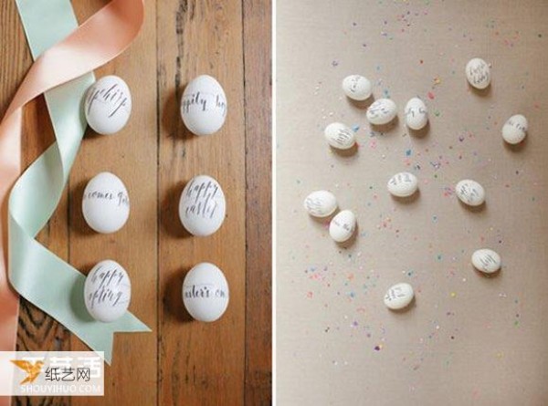 Use watercolor paint and tattoo stickers to create personalized egg decorations