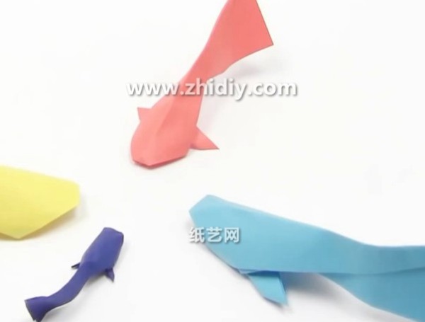 Simple origami carp handmade tutorial